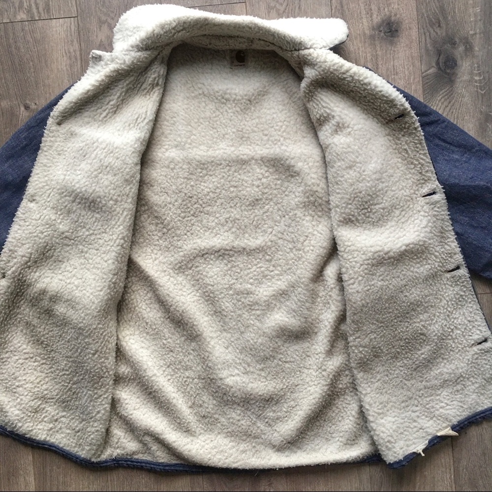 **SOLD** Vintage Carhartt Sherpa Denim Barn Coat - Picture 4 of 7